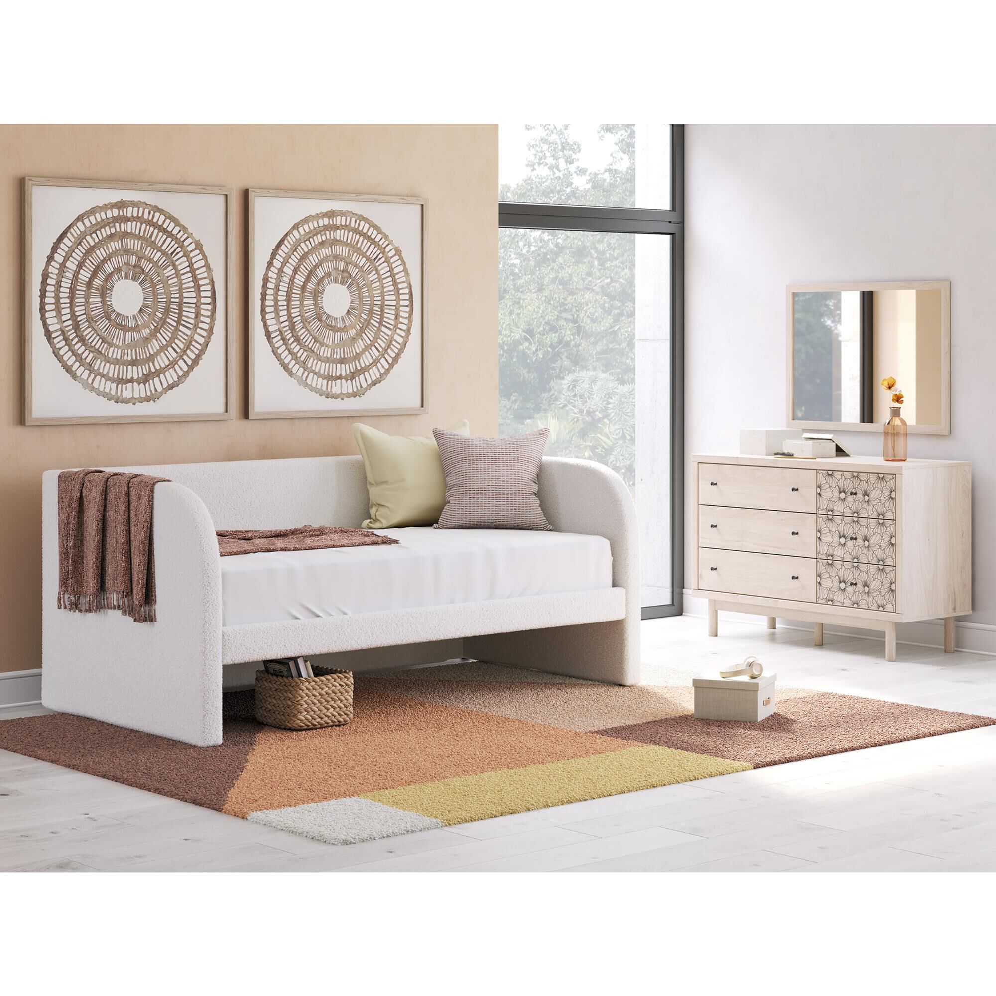 Ashley Arloster Twin Upholstered Day Bed in White