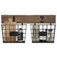 Timberlake Lavish Home Hanging Double Wire Basket in Matte Black, , large