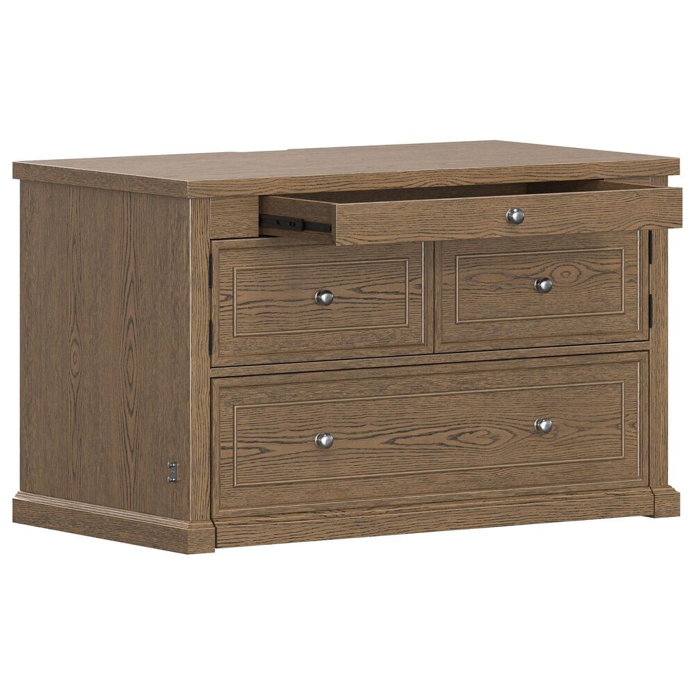 Richlands Furniture Soren Wood Twin 2 Door Desk Dream Console with Mattress and Cover in Light Oak, , large