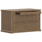 Richlands Furniture Soren Wood Twin 2 Door Desk Dream Console with Mattress and Cover in Light Oak, , large