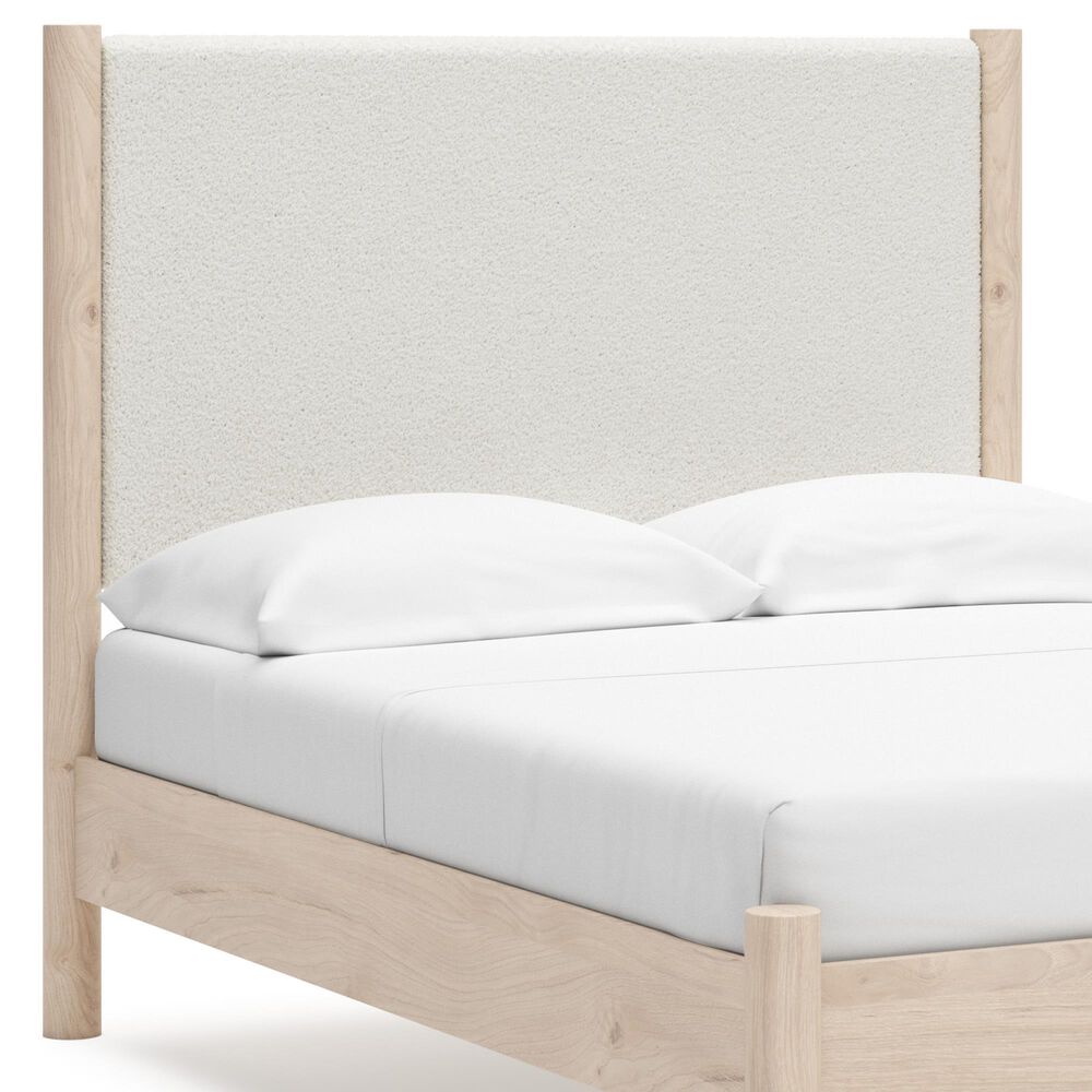 Ashley Cadmori Queen Upholstered Panel Headboard in Brown, , large