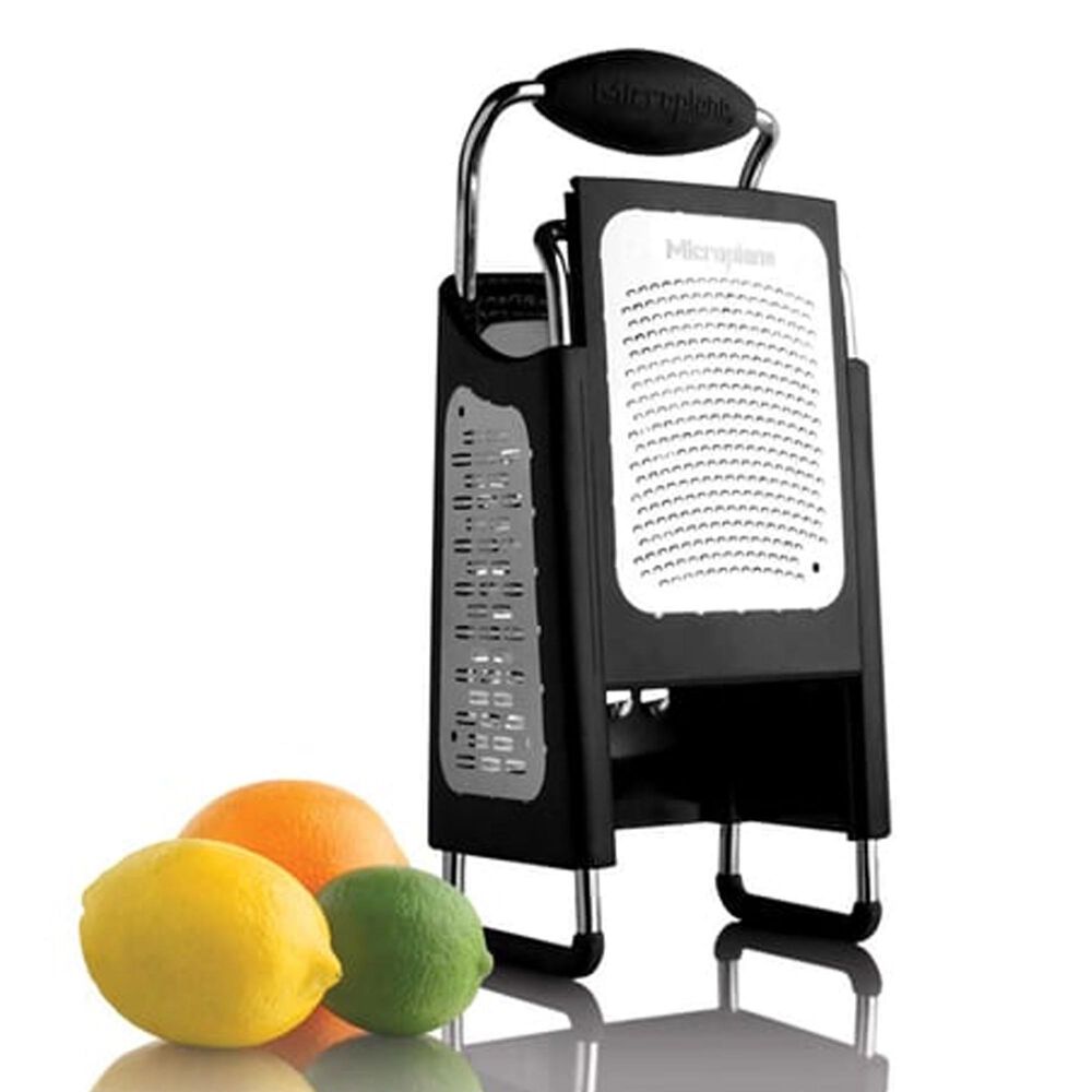 Microplane 4-Sided Box Grater in Black and Stainless Steel, , large