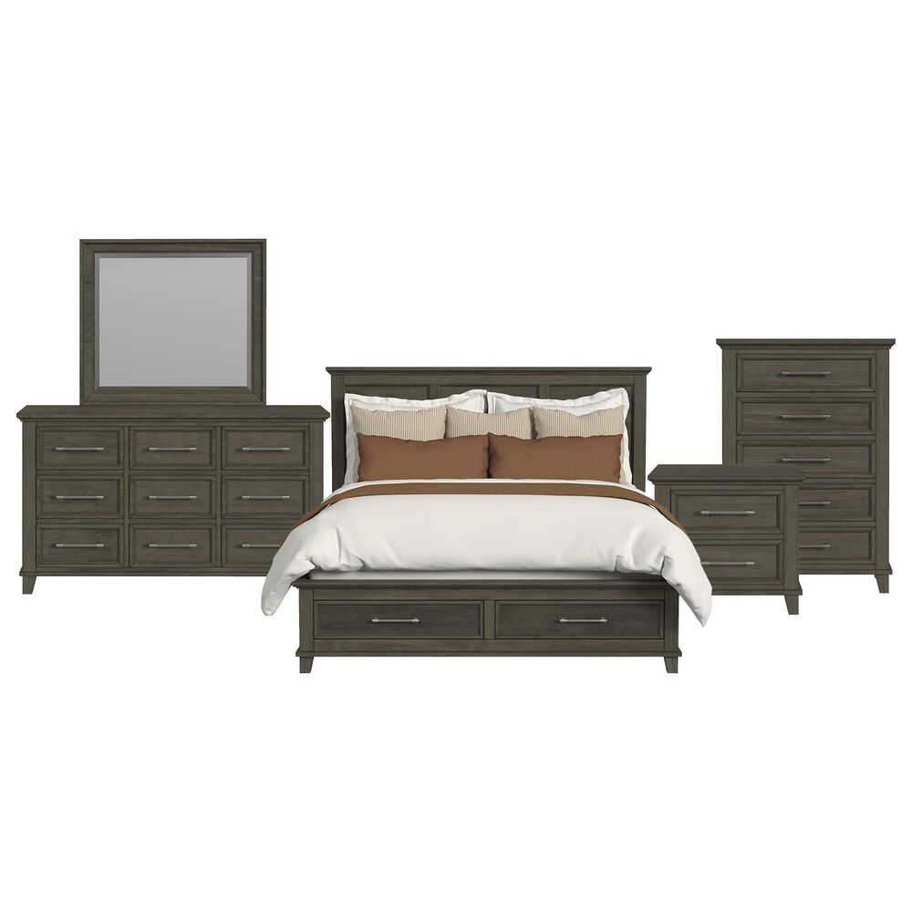 Mayberry Hill Canterbury 5-Piece King Storage Bedroom Set in Grey, , large