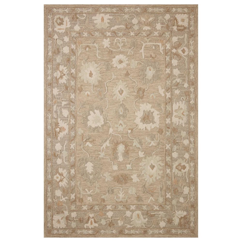 Chris Loves Julia x Loloi Dorothea Khaki and Dove 7"9" x 9"9" Area Rug, , large