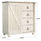 Ashley Willowton 4 Drawer Dressing Chest in Whitewash, , large