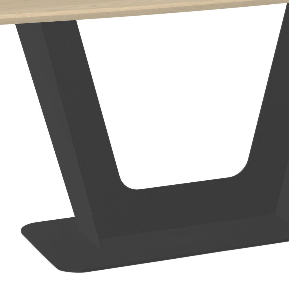 Amisco Amelia and Charlotte 7-Piece Rectangular Dining Set in Black Coral and Nature, , large
