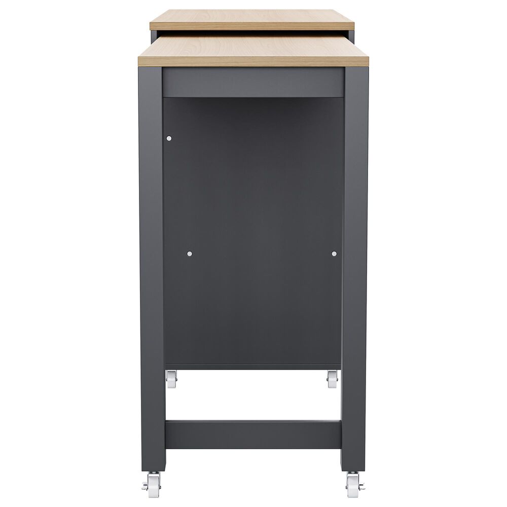 HOMLUX 75" Kitchen Island with Extendable Dining Table in Grey, , large