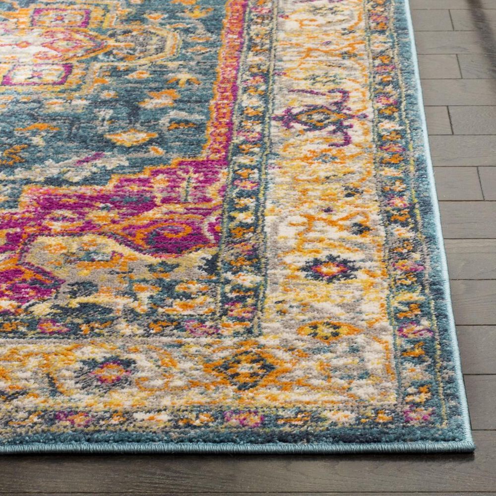 Safavieh Madison MAD202M 5&#39;1&quot; x 7&#39;6&quot; Blue Area Rug, , large