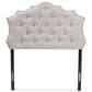 Baxton Studio Aurora Twin Upholstered Headboard in Greyish Beige, , large