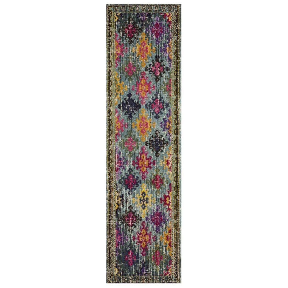 Safavieh Monaco MNC244N 2"2" x 8" Blue Runner, , large