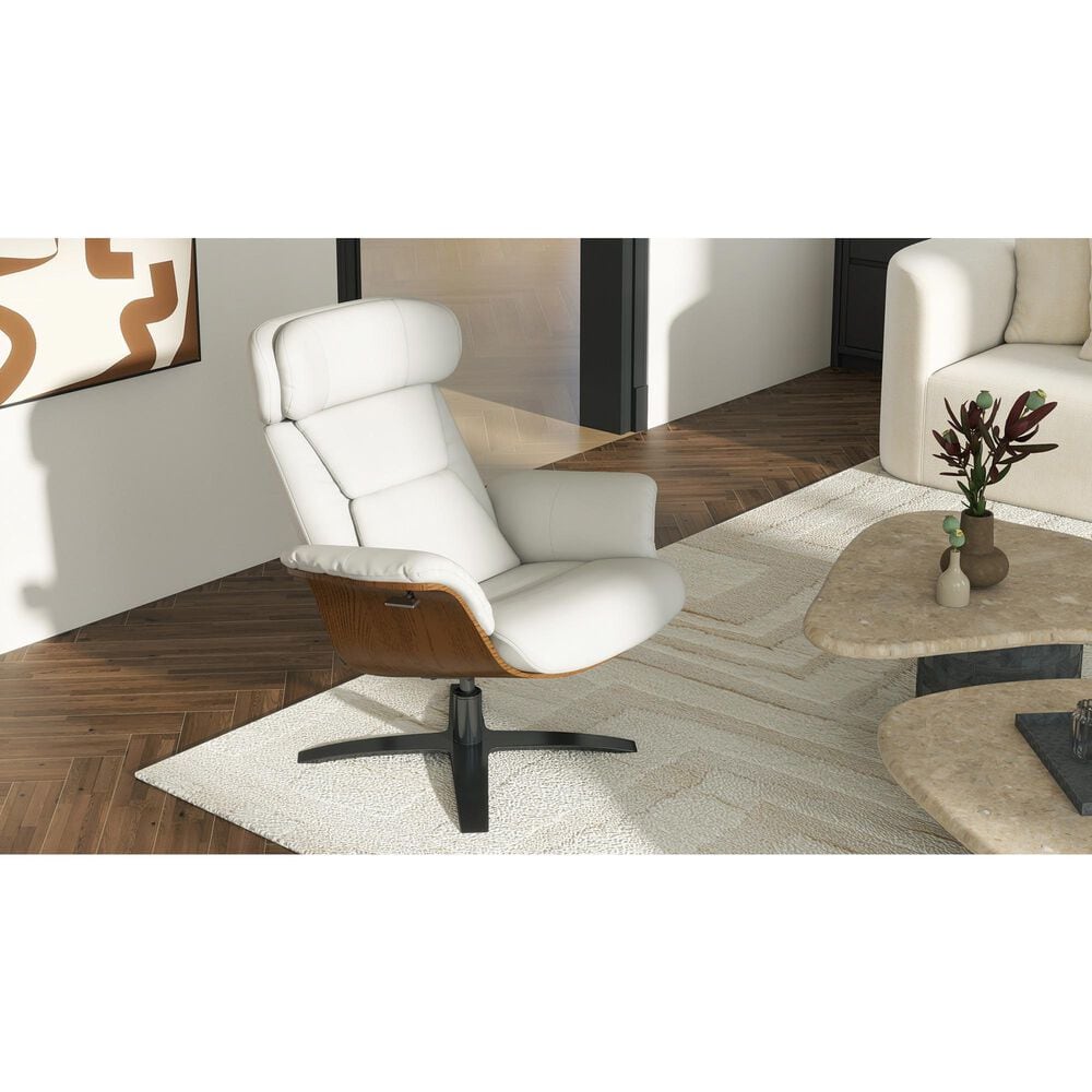 Jennifer Taylor Home Jovan Manual Recliner Lounge Chair in Porcelain White, , large