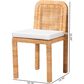 Baxton Studio Zariah Side Chair in Natural Brown (Set of 2), , large