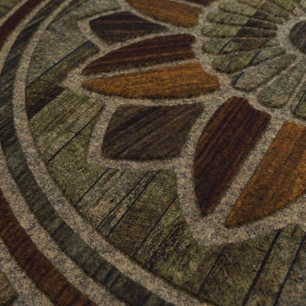Mohawk Ornamental Estate Chestnut, Chocolate, Hazelnut, Stone, Grey and Olive 1&#39;6&quot; x 2&#39;6&quot; Indoor/Outdoor Door Mat, , large