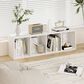 HOMLUX 4-Tier Open Shelf Display Organizer Bookcase in White, , large