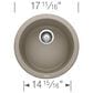 Blanco Rondo 18" Dual Mount Bar Sink in Truffle, , large