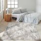 Nourison Infinity IFN04 4" x 6" Ivory, Grey and Blue Area Rug, , large