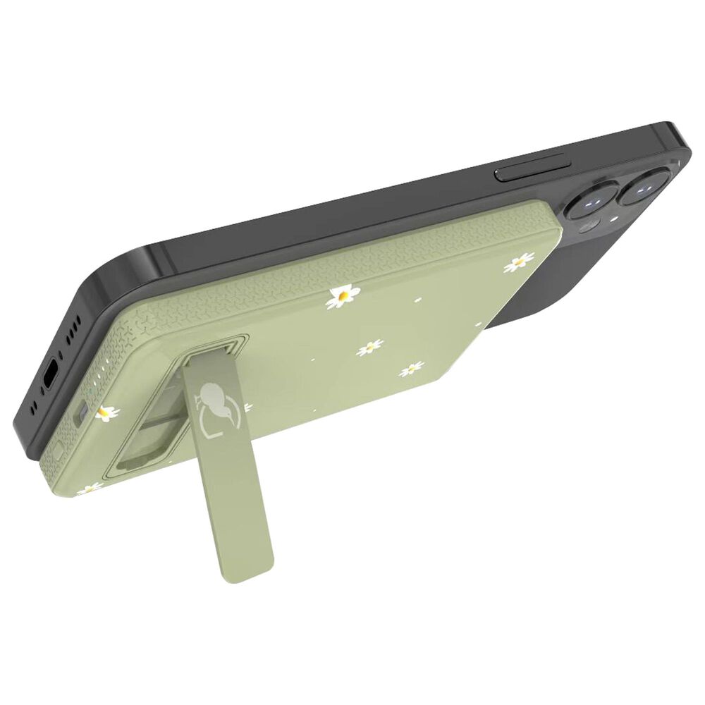 Gallevant MagCharge 5000mAh Wireless Power Bank with Kickstand in Daisy, , large