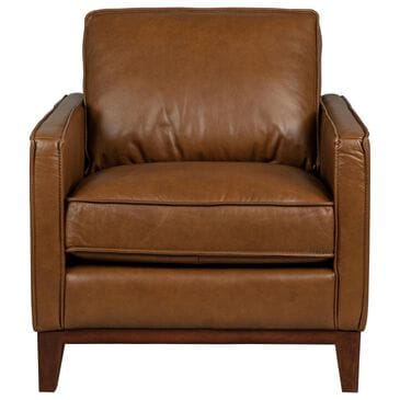 Italiano Furniture Weston Leather Accent Chair in Highland Brown, , large