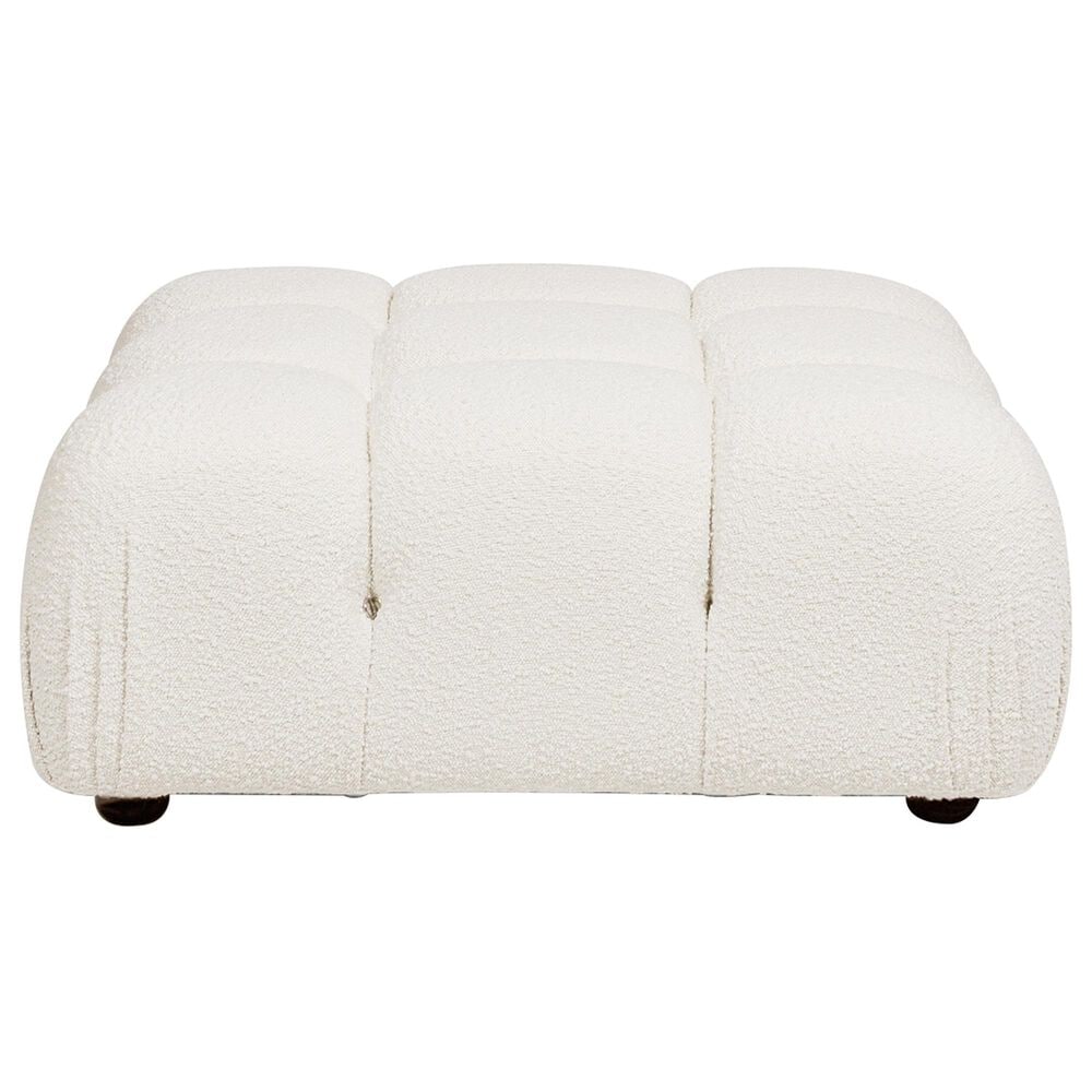 Jennifer Taylor Home Marcel Cocktail Ottoman in Ivory White, , large
