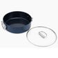 Joseph Joseph Space 11" Folding Handle Shallow Casserole Pan with Lid in Midnight Blue, , large