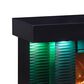 Furniture of America Perseux TV Stand with Electric Fireplace in Black, , large