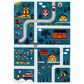 Safavieh Carousel 9" x 12" Blue and Beige Kid Rug, , large