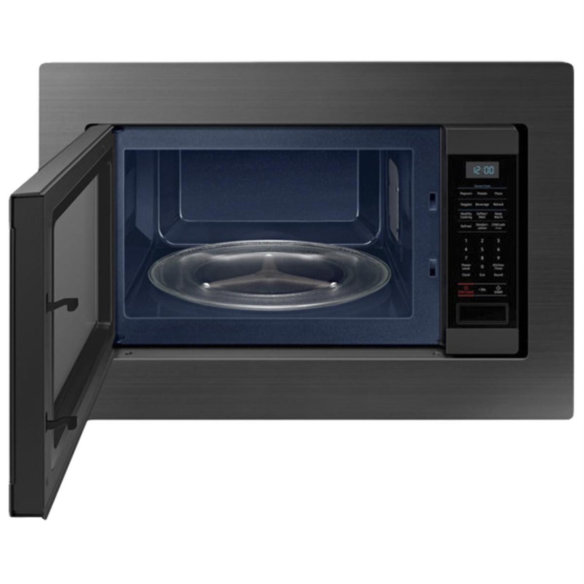 samsung black stainless steel built in microwave