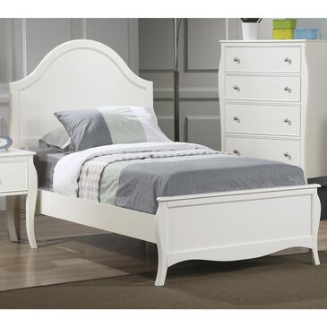 Pacific Landing Dominique Twin Bed in White, , large
