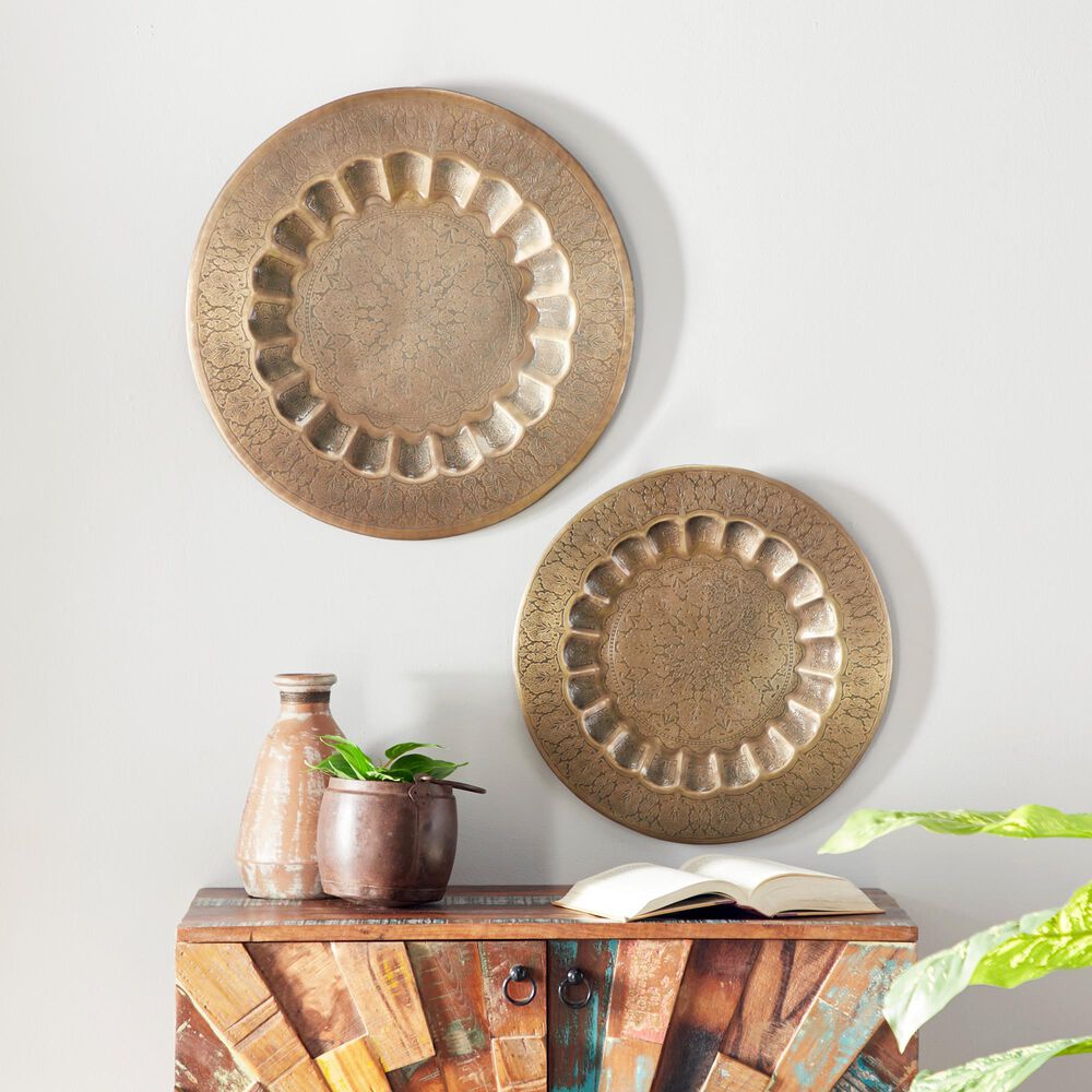 Maple and Jade 24&quot; x 24&quot; Wall Decor in Bronze &#40;Set of 2&#41;, , large