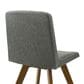 Armen Living Gina Side Chair with Charcoal Upholstery in Warm Walnut (Set of 4), , large