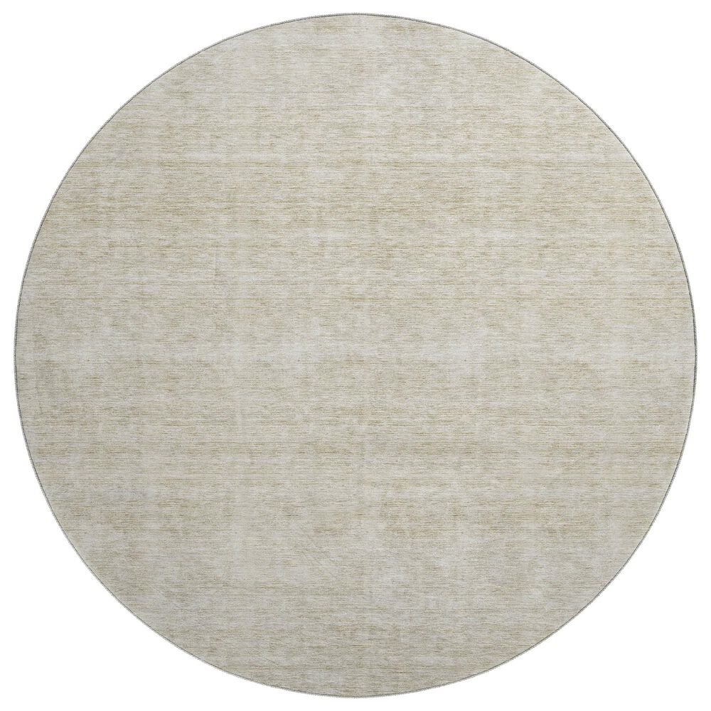 Dalyn Rug Company Soft Essentials Solid Beige 8" Round Indoor/Outdoor Area Rug, , large