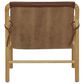 Joybird Hazel Leather Accent Chair in Chocolate and Natural, , large