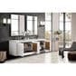 James Martin Vanities Athens 72" Double Bathroom Vanity in Glossy White with 3 cm Eternal Jasmine Pearl Quartz Top and Rectangular Sinks, , large