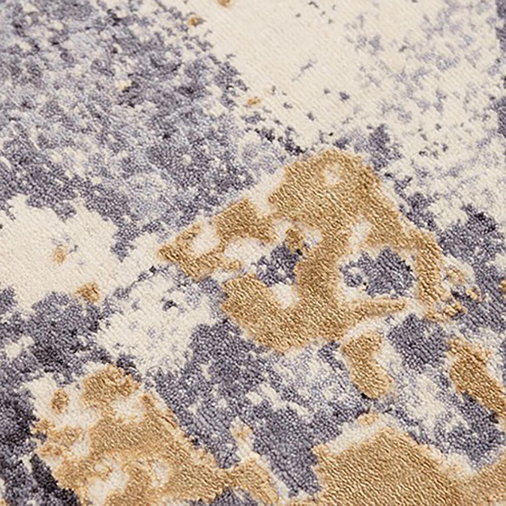 RIZZY Bolero 2&#39;6&quot; x 8&#39; Gray, Gold and Ivory Runner, , large