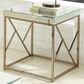 Steve Silver Evelyn End Table in Black with Copper Chrome Finish, , large