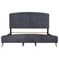 New Heritage Design Kailani King Upholstered Bed in Gray, , large