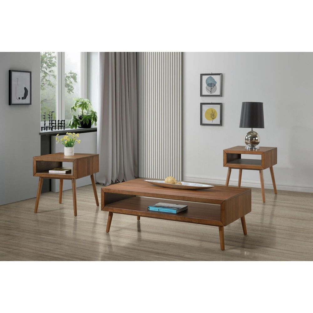 Mayberry Hill Malibu 3-Piece Occasional Table Set in Walnut, , large