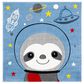 Safavieh Carousel Outer Space 6"7" Square Blue and Grey Kids  Area Rug, , large