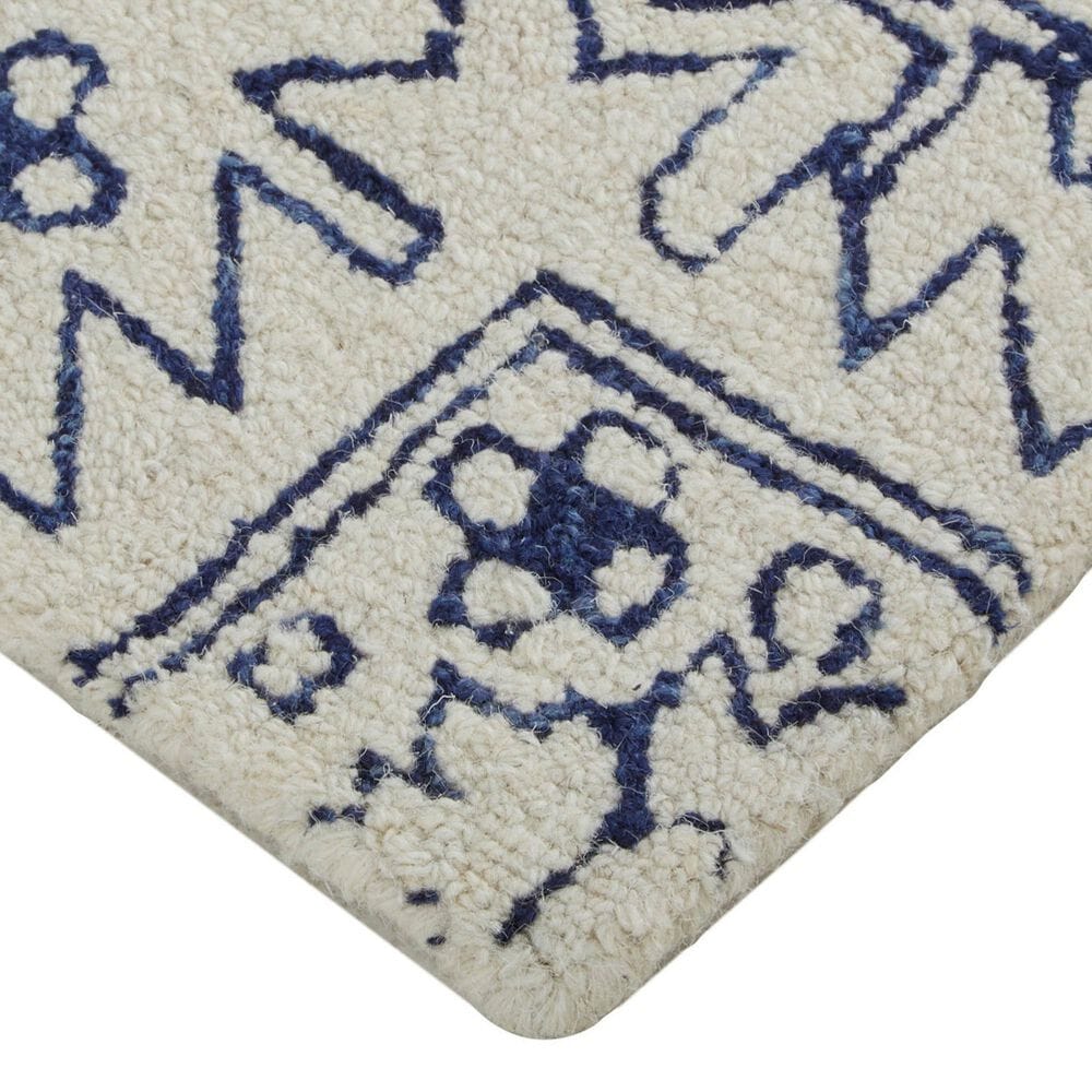 Feizy Belfort Ivory and Navy 10&#39; x 14&#39; Area Rug, , large