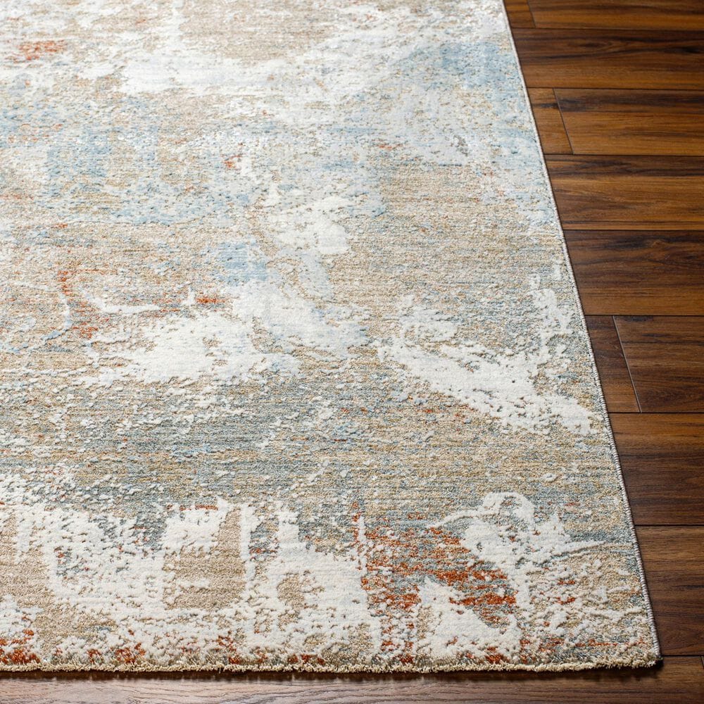 Surya Brunswick Taupe, Gray, Cream, Blue, Light Slate and Seafoam 2'7" x 7'3" Runner, , large