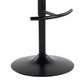 LumiSource Demi Swivel Adjustable Bar Stool with Grey Upholstery in Black (Set of 2), , large
