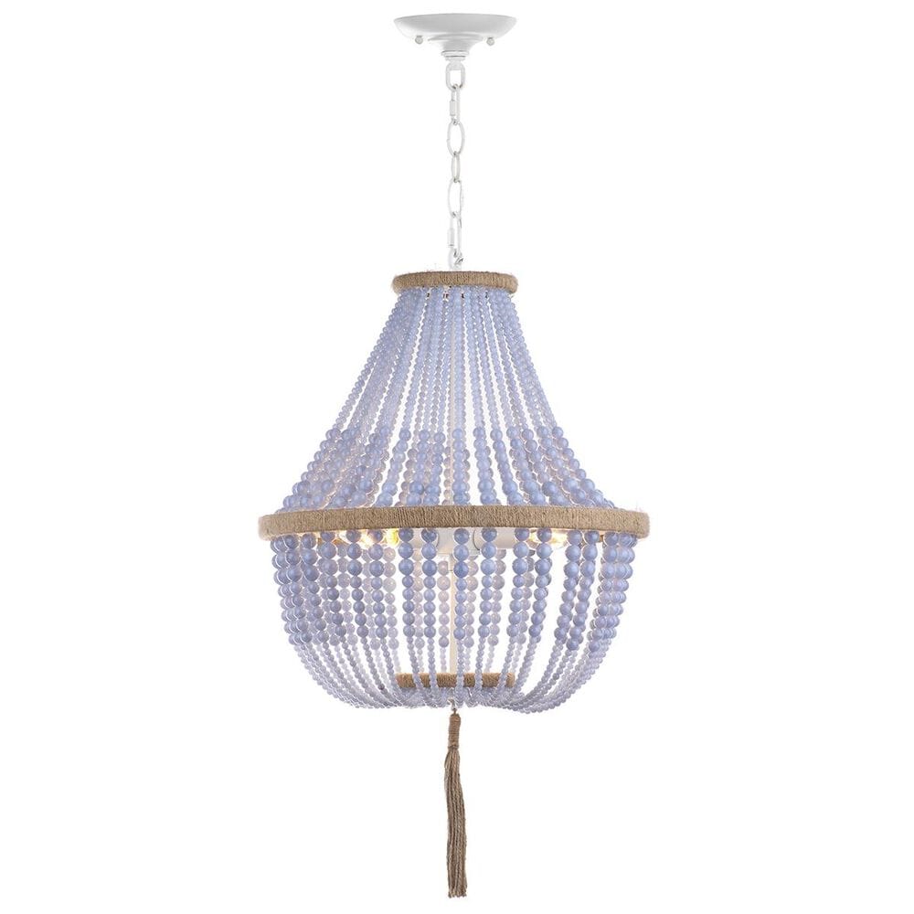 Safavieh Kristi 16.5" 3-Light Beaded Pendant in Blue, , large