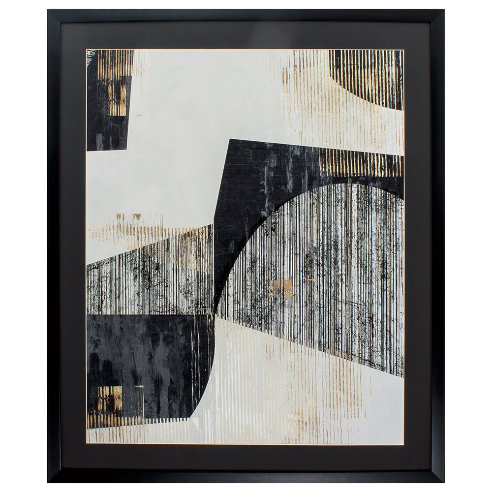 Propac "Black and Gold Lines I" Wall Art in Black & White, , large