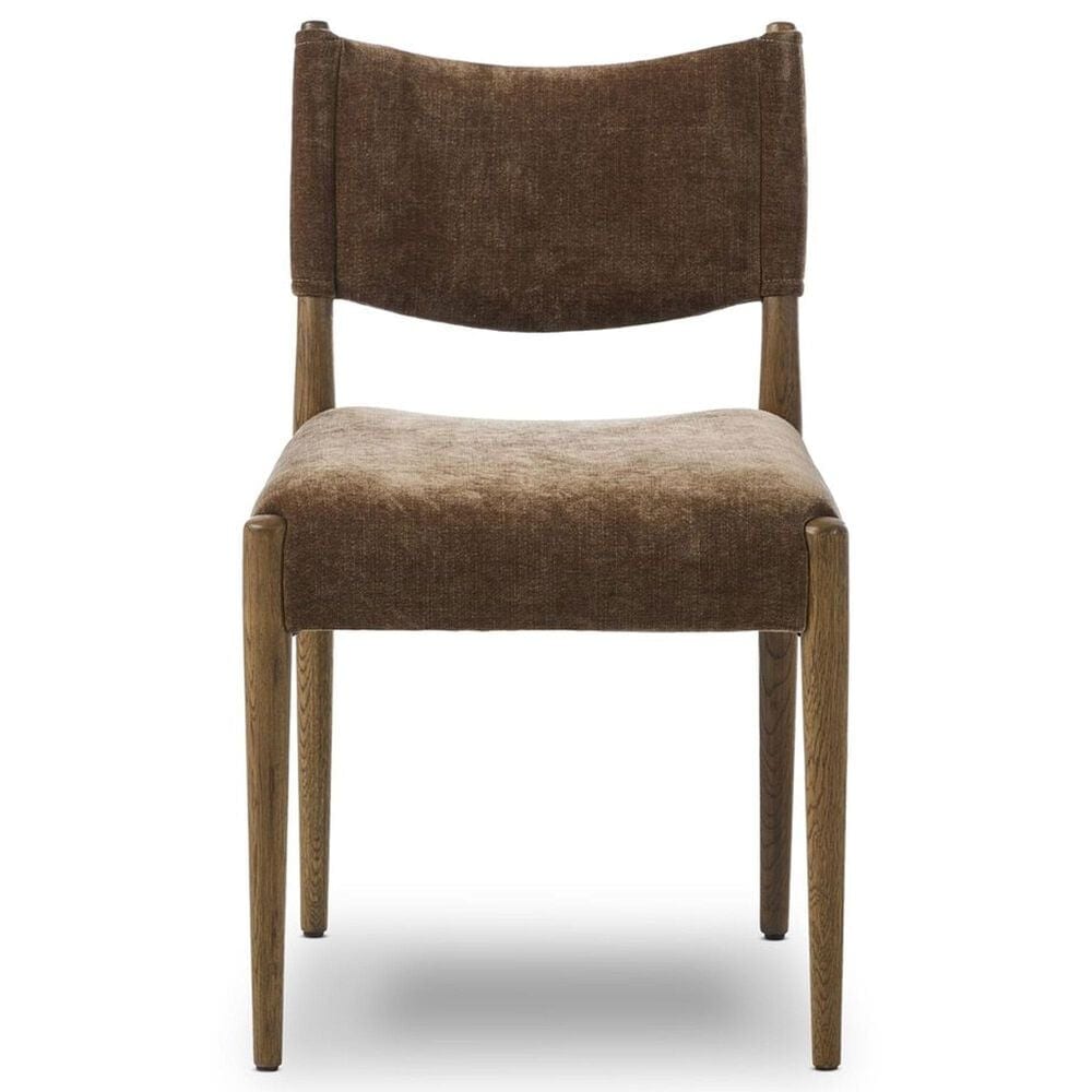 Four Hands Jayla Armless Dining Chair with Altair Mushroom Fabric in Toasted Oak, , large