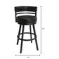 Delaware Dining Ambridge 26" Swivel Barstool in Pebblestone/Black, , large