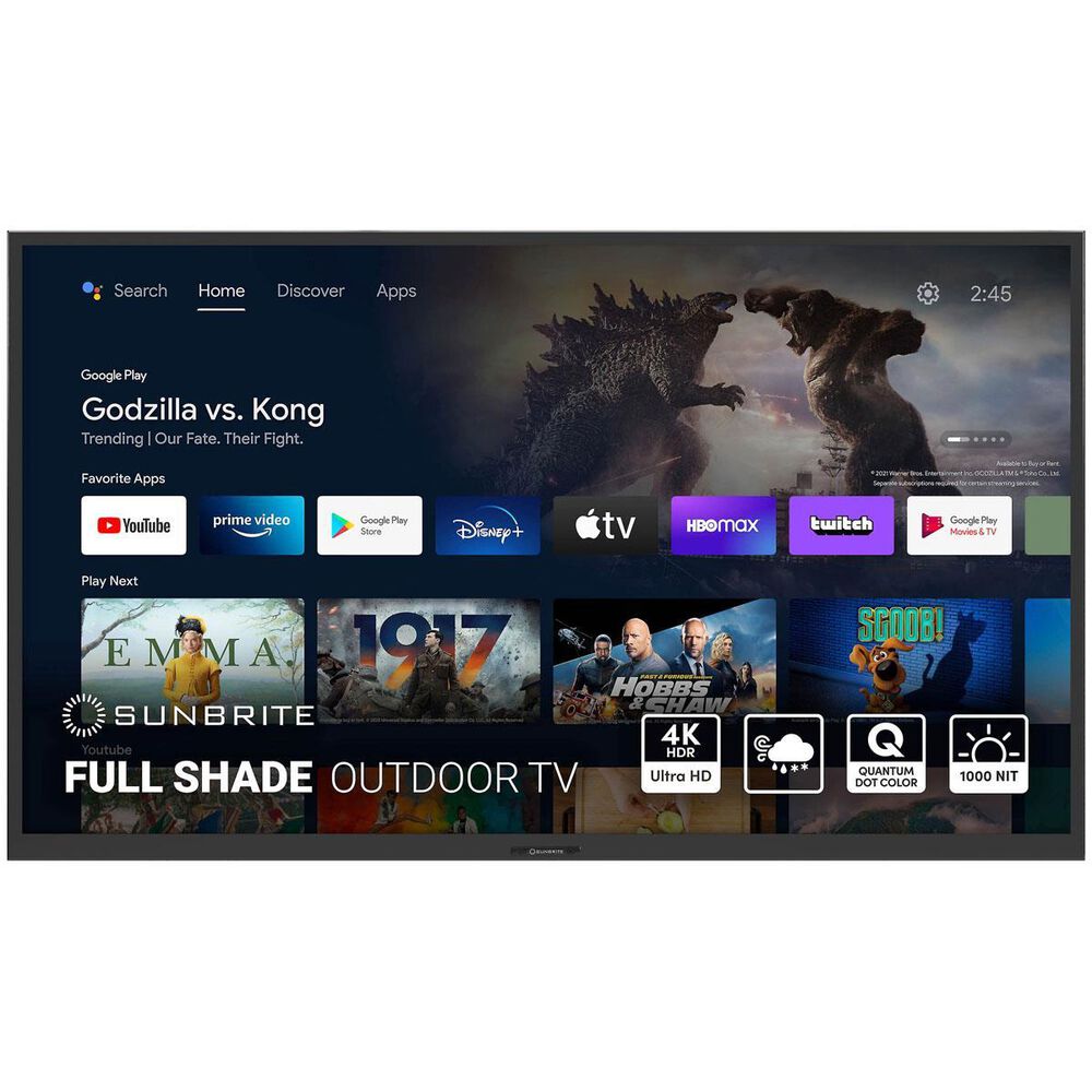 SunBrite 65" Veranda 3 Series - Smart Outdoor TV - Full-Shade - 4K UHD HDR, , large