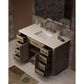 Lexora Home Abbey 48" Single Bathroom Vanity in Grey Oak with 2 cm White Quartz Top and Rectangular Sink, , large