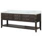 Lexora Home Norwalk 84" Double Bathroom Vanity in Brown Oak with White Carrara Marble Top and Rectangle Sink, , large