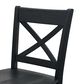 Hawthorne Furniture Solid Wood X Back Counter Stool in Black, , large