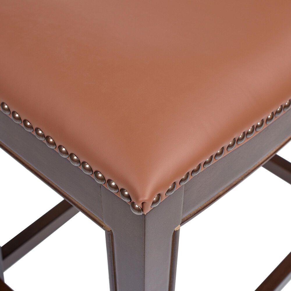 Jennifer Taylor Home Barlow 24.5" Backless Saddle Counter Stool in Bourbon Brown, , large